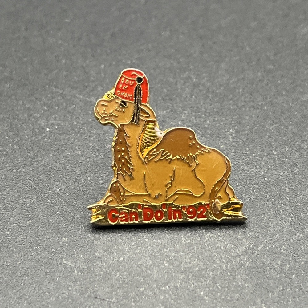 Shriners Can Do In 92 Camel Red Fez Lapel Hat Pin